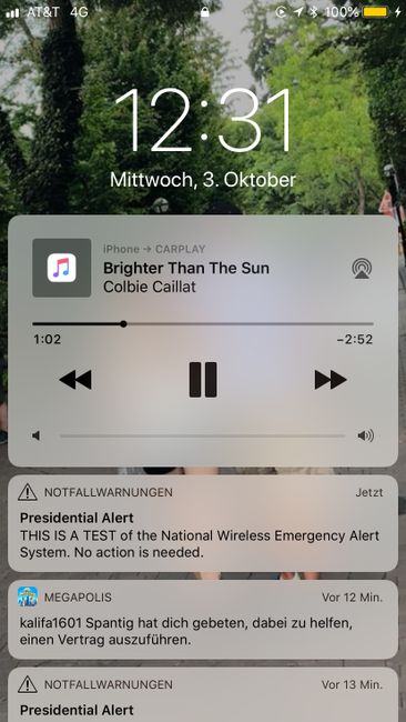 Der Presidential alert
