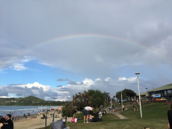 Regenbogen am Main Beach 