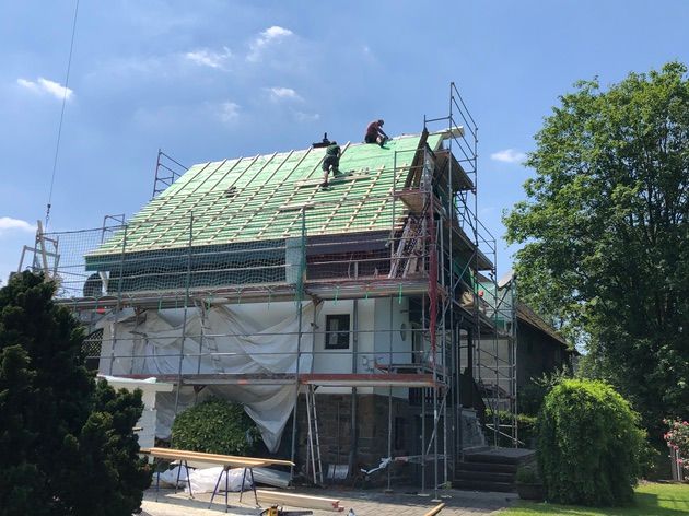 Old roof removed, new roof installed...