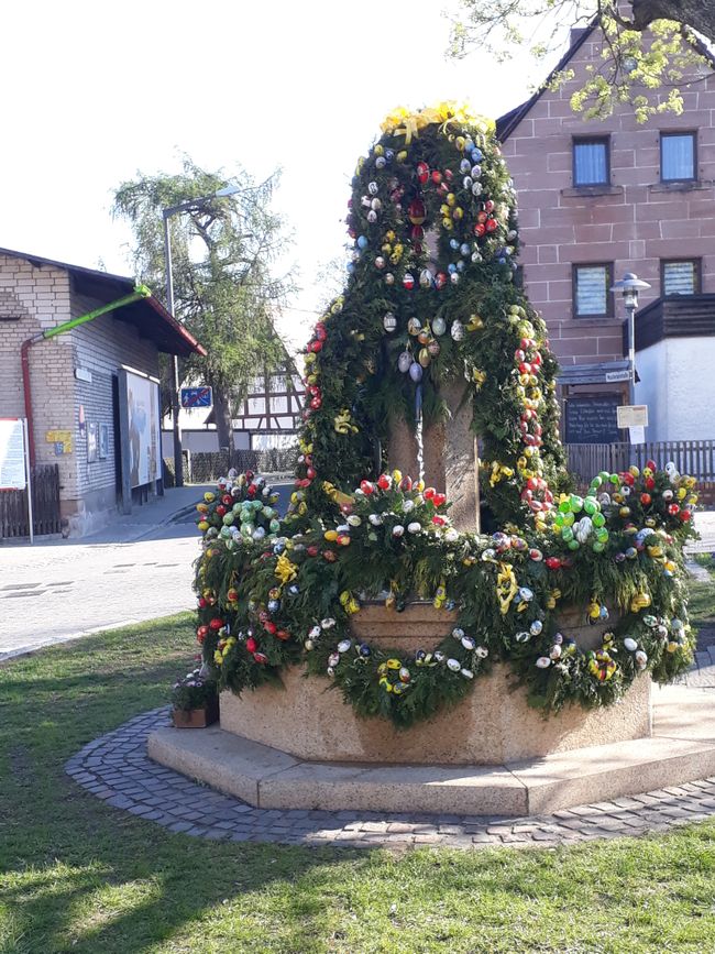 Easter well in Franconia.