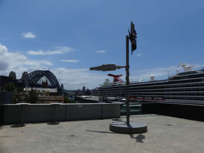 Sculpture Terrace overlooking the Harbour Bridge