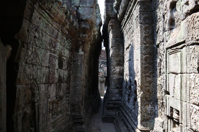 Sehr enge Gänge in Preah Khan.