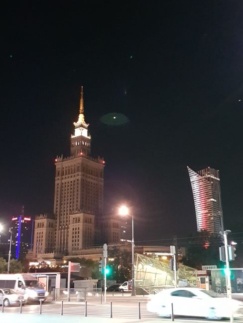 Palace of Culture at night 