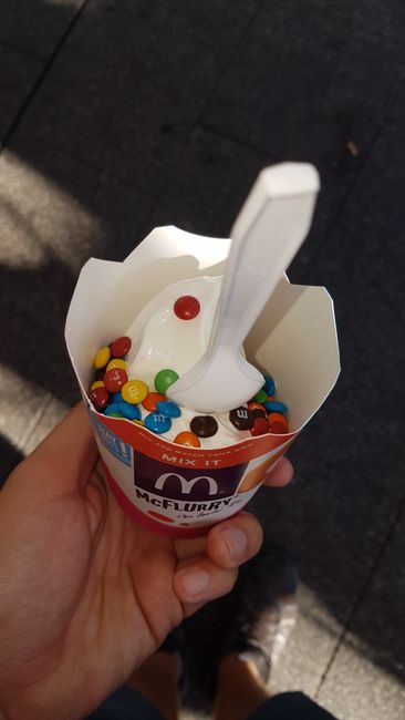 An ice cream from McDonald's is still affordable.