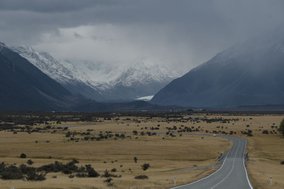 Blick zurück zum Tasman Glacier 