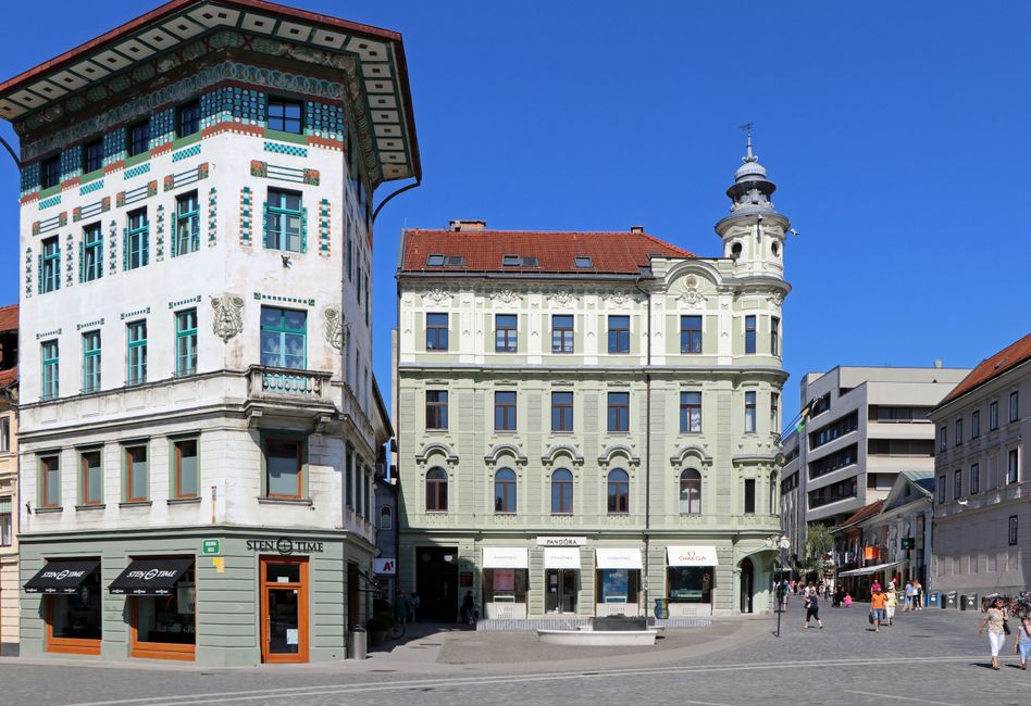 Art Nouveau is very present in Ljubljana.