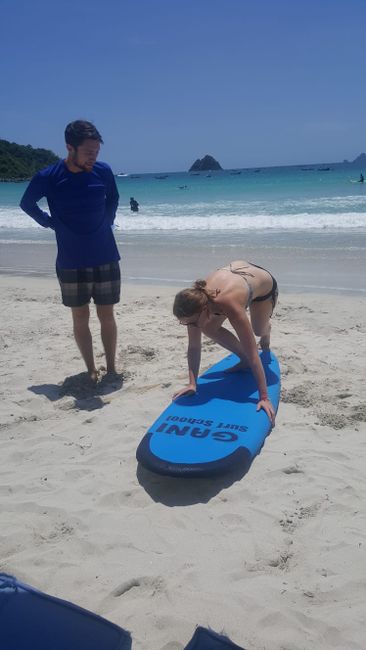Therotic surf lesson for Nico