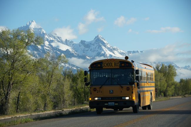 School bus in Grand Teton
