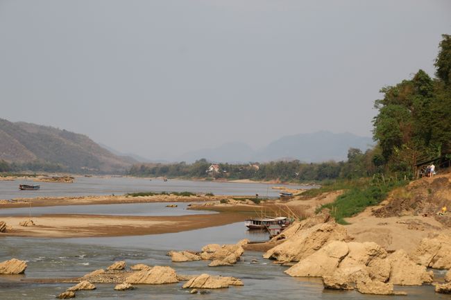 The Nam Khan River flowing into the Mekong