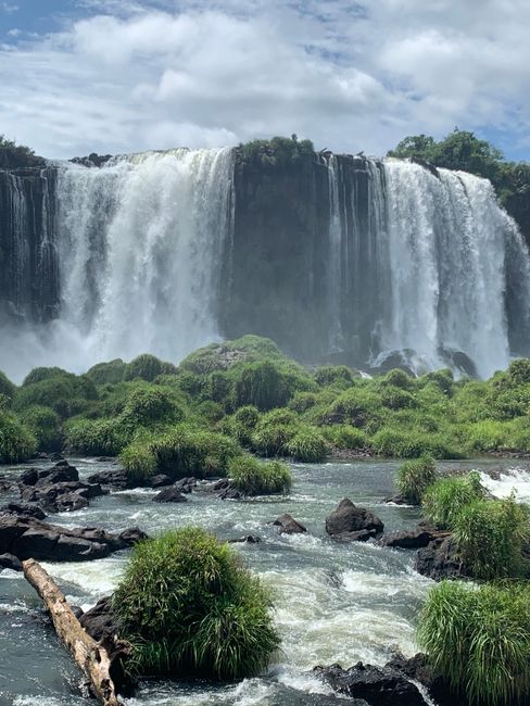 Slightly shocked at the Iguazu Falls