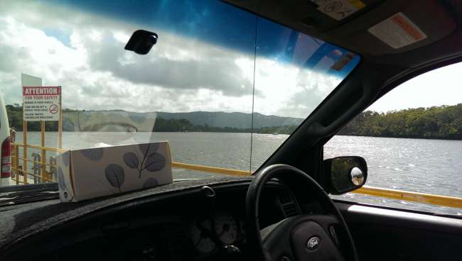 Return journey on the ferry across the Daintree River