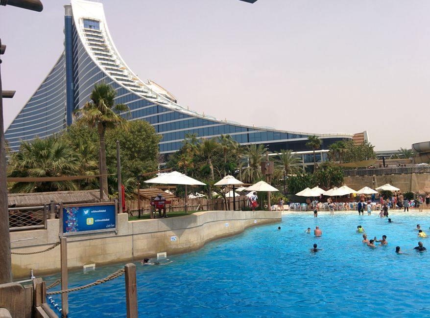 Wild Wadi Waterpark - Up to the slide :-)