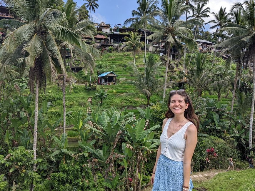 Freya at the beginning of the rice terrace