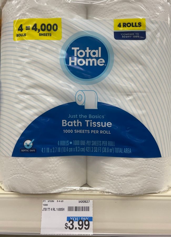 4 Rollen Toilettenpapier 3,65€