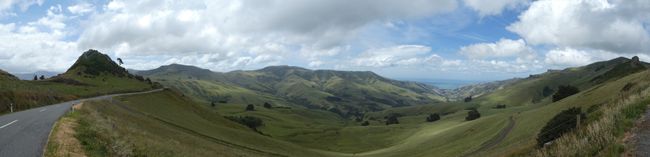 'Summit Rd' en la península frente a Christchurch