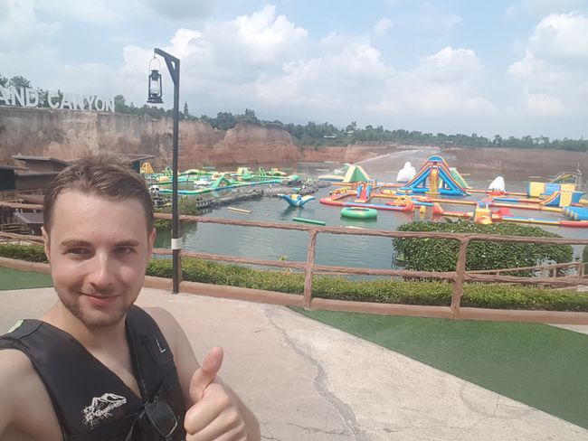 Visit to the water park in Grand Canyon Chiang Mai.