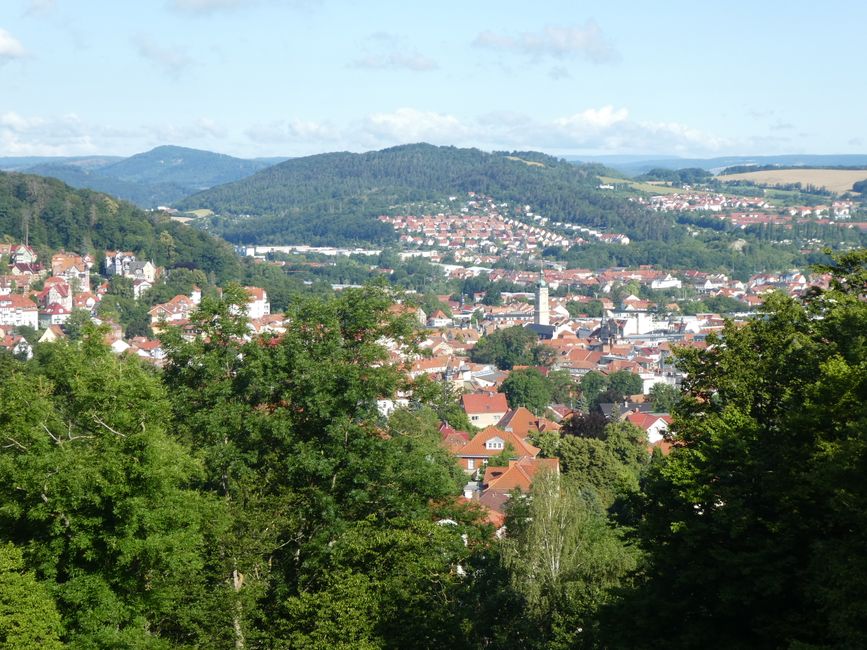 Blick auf Eisenach vom Burschenschaftsdenkmal
