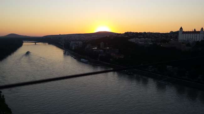 Sunset over Bratislava