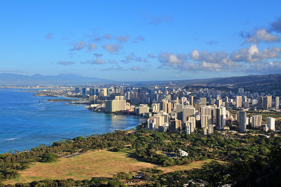View from the top to Honolulu