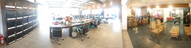 A panorama of the coworking office
