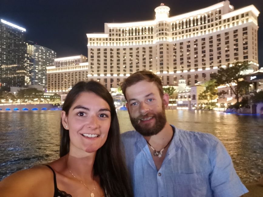 Selfie at Bellagio (the show was canceled that day)