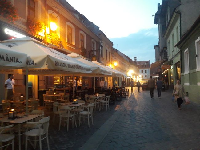 Strada Republicii in the evening