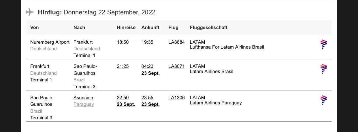 Booked flight route ✅