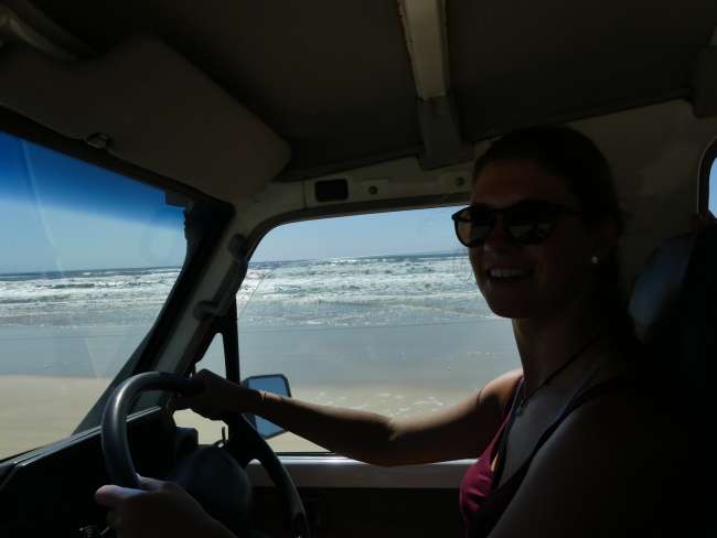 Driving on the beach