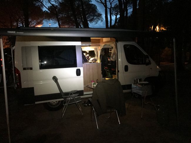 Our first camp in Corsica