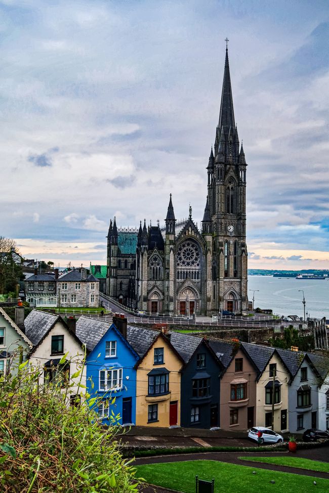 House of Decks with Cobh Cathedral