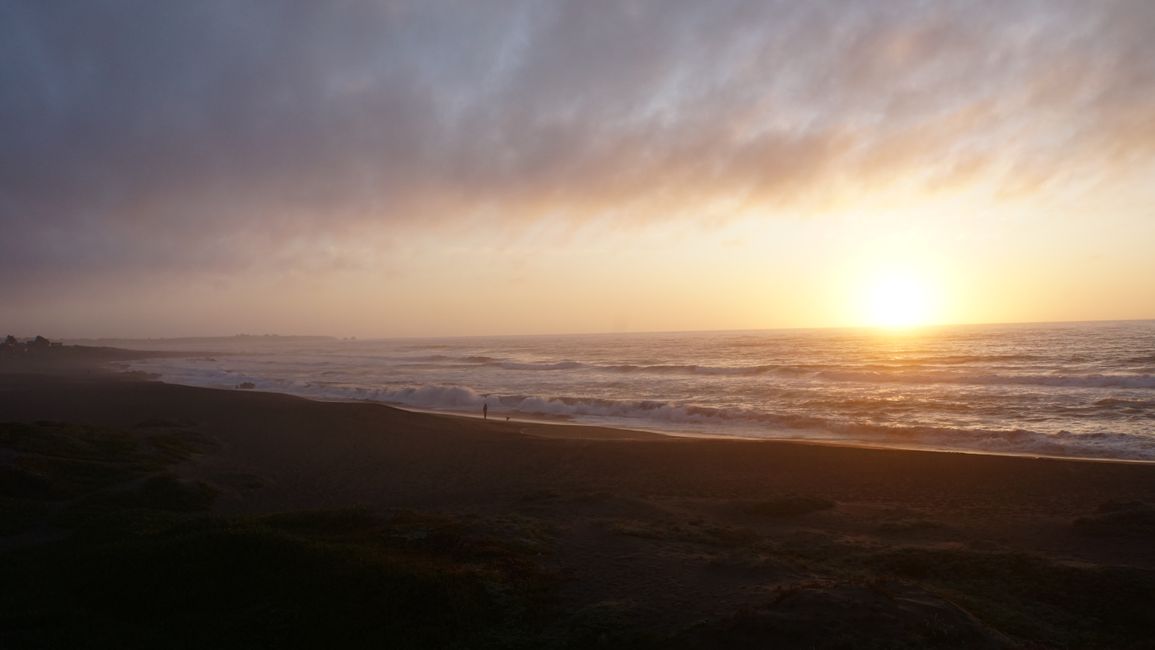 Die Sonnenuntergänge am Pazifik