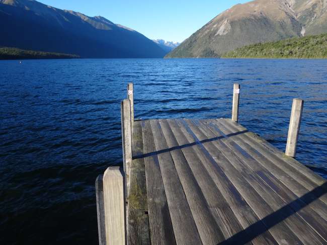 Lake Rotoiti (because of the over 50 cm long eels in the water, we refrained from swimming!!)