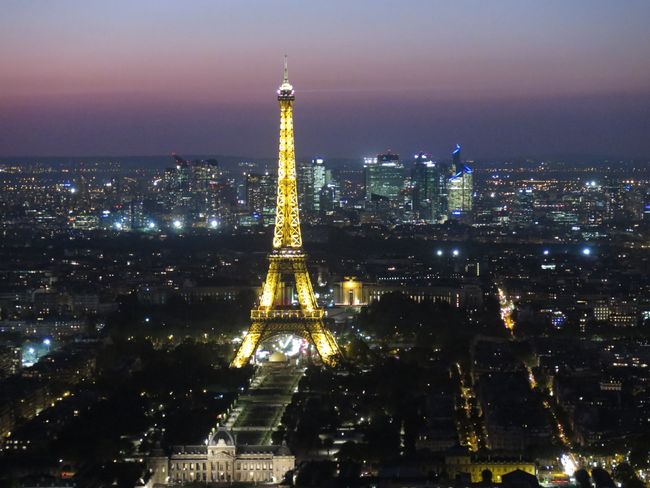 The Eiffel Tower photographed from the Tour Montparnasse