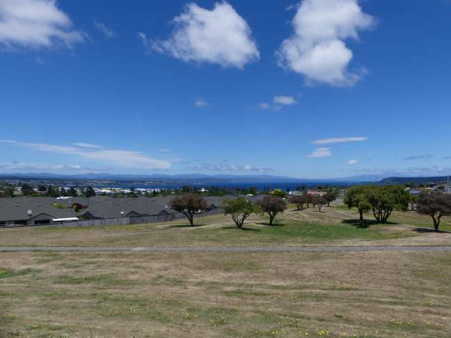 View over Taupo and the lake