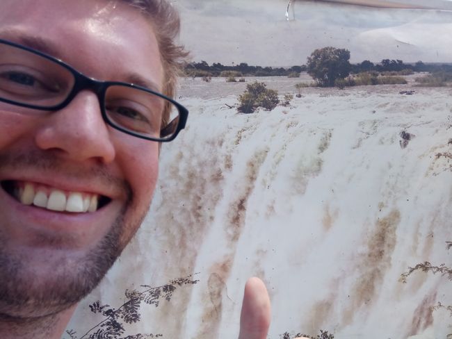 Selfie in front of the waterfalls...