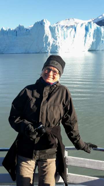 In front of the Perito Moreno Glacier