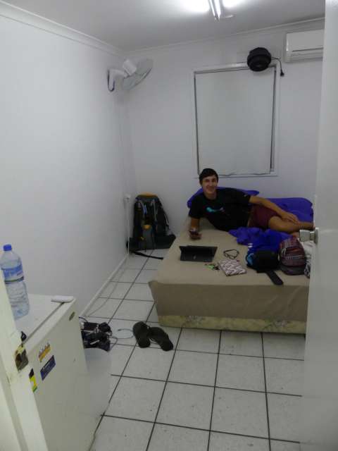 Our sparsely furnished room in the hostel