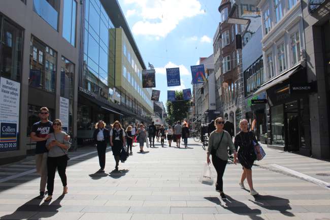 Shopping street in Aarhus