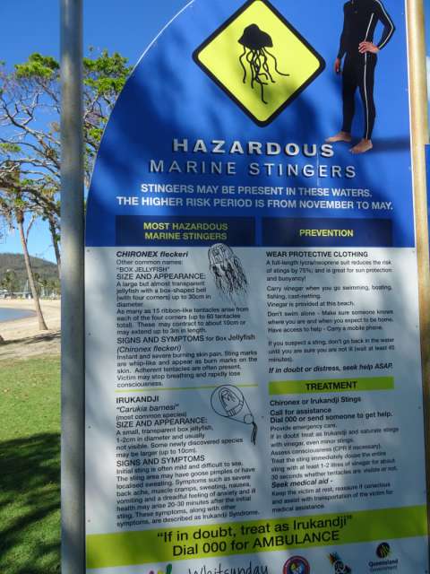 Warnschild Airlie Beach