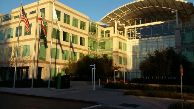Next stop in Cupertino on the Infinite Loop, home of Apple...