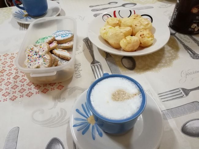 Cookies and Pão de Queijo for breakfast