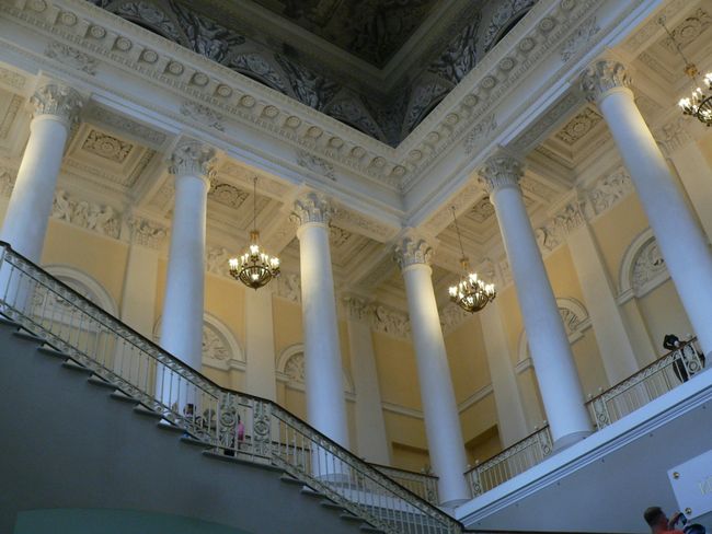 Inside the building