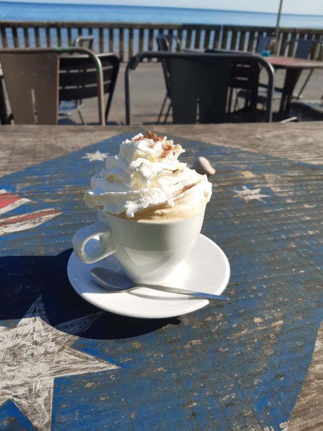 Cappuccino with lots of whipped cream