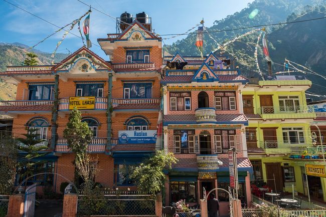 Himalaya-Metropole Syabrubesi – zumindest kam es uns so vor.