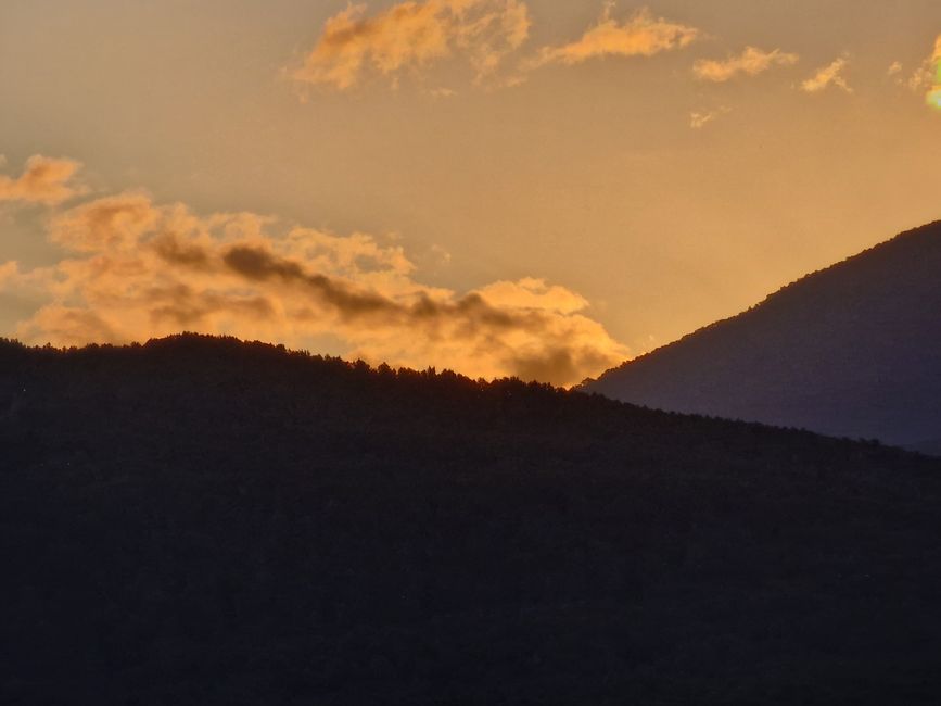 Sonnenuntergang in Te Anau