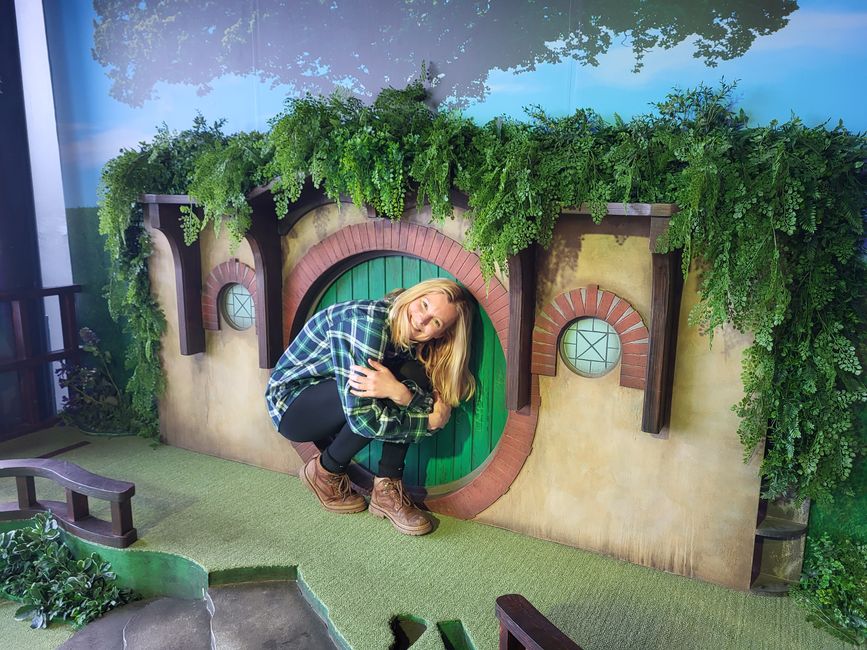 Replica hobbit house on the miniature golf course