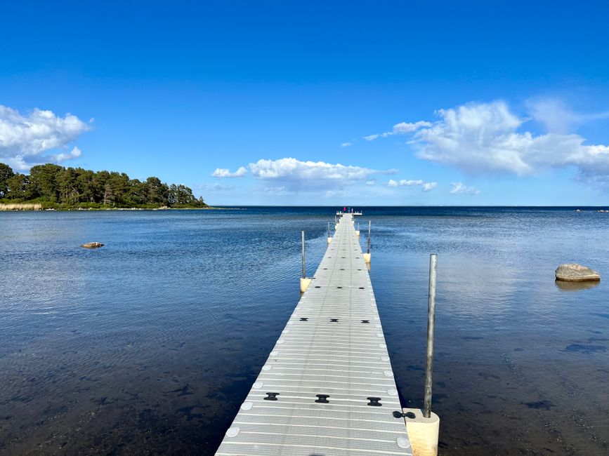 Long pier at the beach in Söderåkra