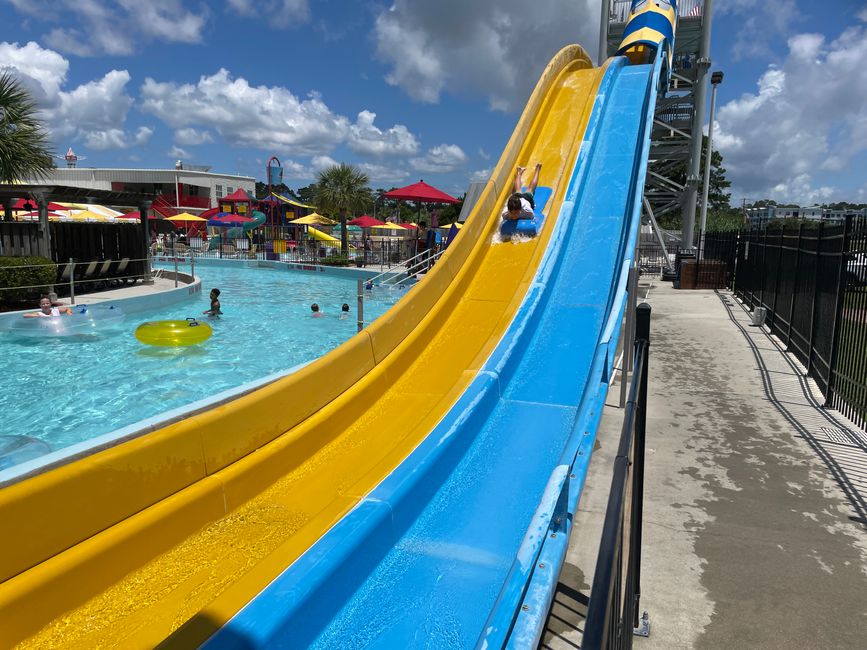 Water park and transfer to Charleston