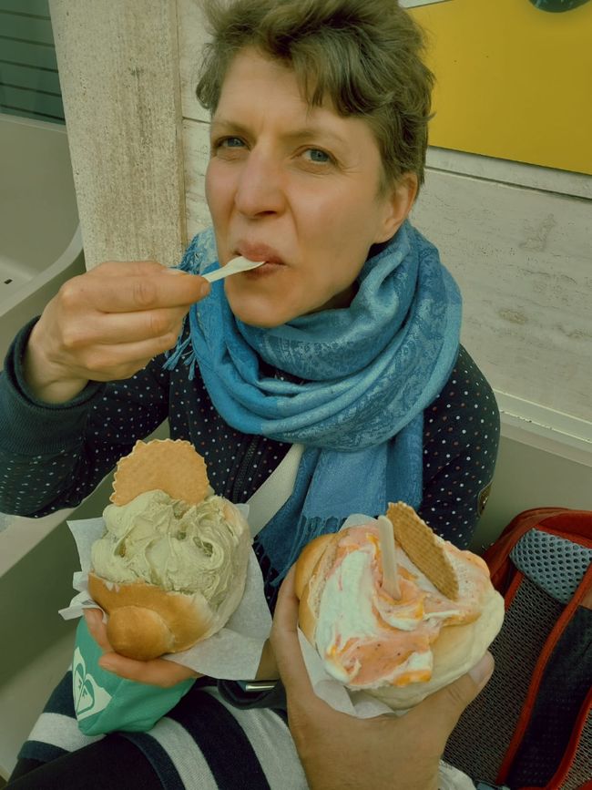 Sicilian brioche with gelato - absolutely awesome