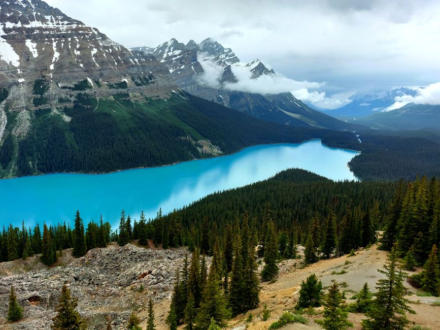 Peyto Lake, just before the thunderstorm